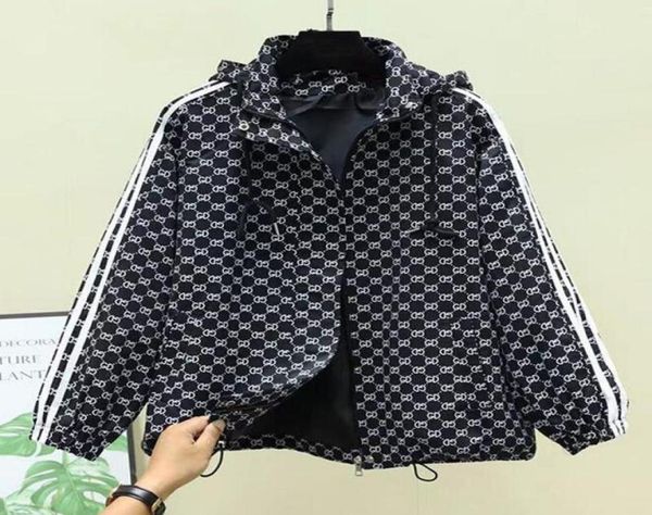 

women039s jackets long sleeve zipper pockets casual sport luxury ggity letter coat windbreaker running coats2532230, Black;brown