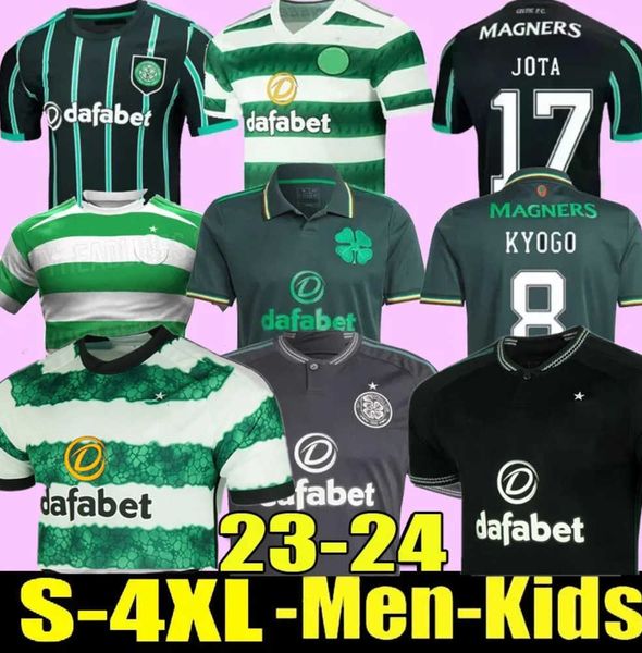 

s-4xl 23 24 celtic soccer jerseys home away kyogo edouard 2023 elyounoussi turnbull ajeti christie jota griffiths forrest men kit uniforms f, Gray