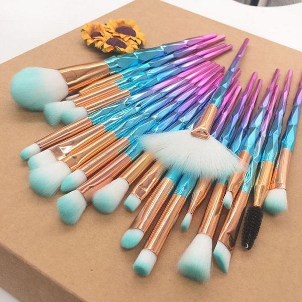 

20pcs diamond makeup brushes set powder foundation blush blending eyeshadow lip cosmetic beauty make up brush tool kit 30012496485844