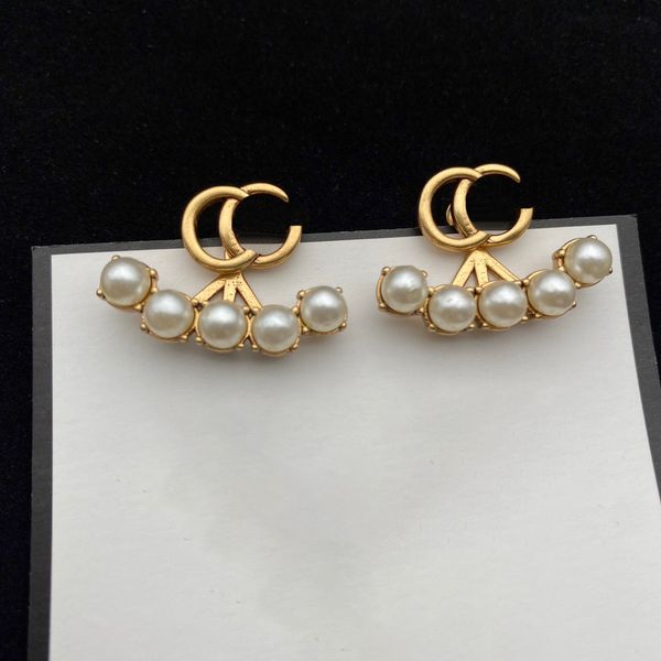 

women gold stud earring designer jewelry hoops silver earrings for mens ear duble letter studs luxury hoops fashion love earrings g 18 style, Golden