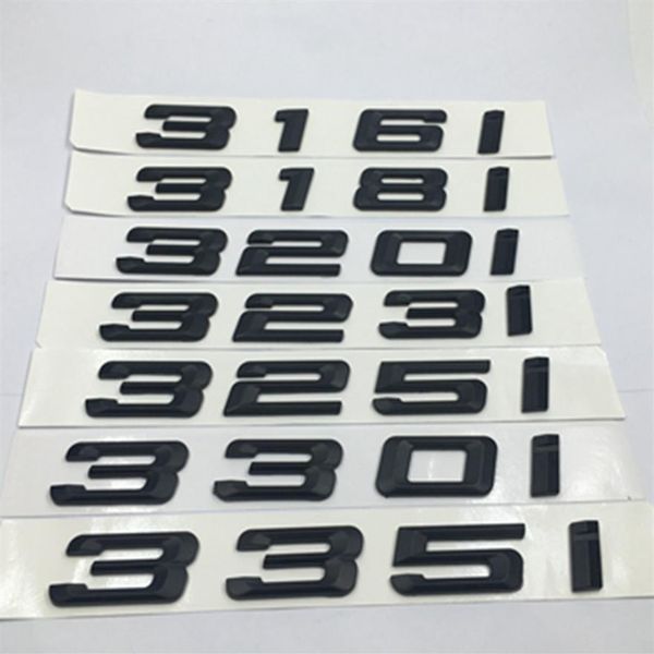 

matt black 316i 318i 320i 323i 325i 330i 335i rear boot trunk emblem lettering badges logo for bmw 3-series f30 f31 f34 e90 e46235u