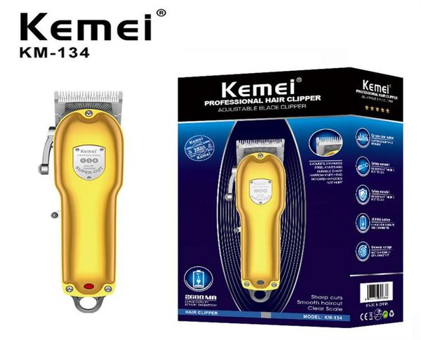 

kemei barber shop shaver rechargeable cuter hair trimmer cliper man adjustable blade razor haircut machine clipper km134 trimmer26767849
