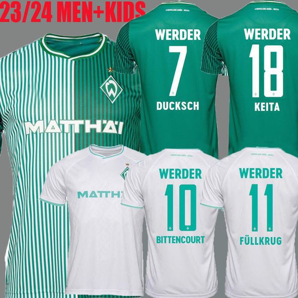 

2023 2024 werder bremen special soccer jersey away marvin ducksch leonardo bittencourt black green 23 24 friedl pieper football shirts thail, Black;yellow