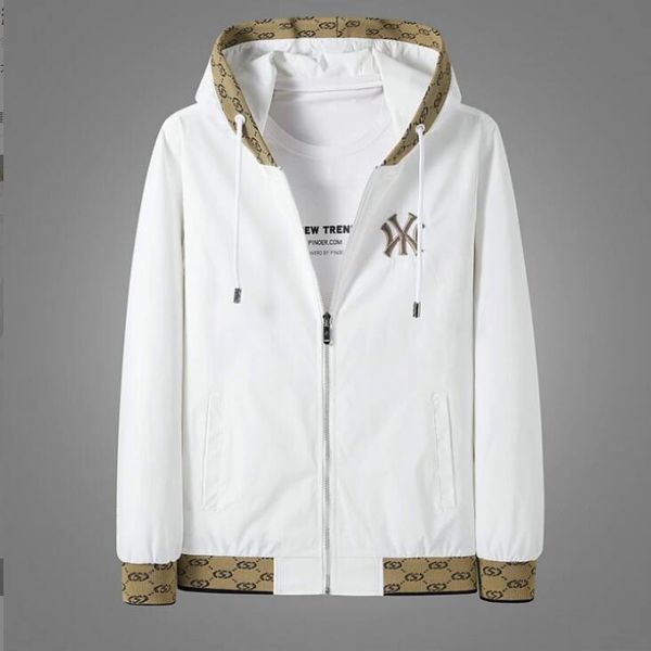 

brand men's windproof zipper jacket casual hooded baseball jacket outdoor sports jacket, Black;brown