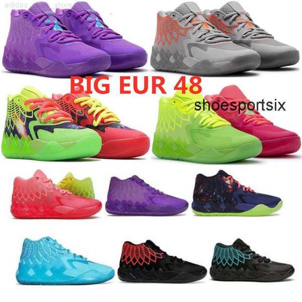 

men 2023 designer basketball shoes mb.01 lamelo ball buzz city rick and morty galaxy rock ridge volt blast trainer mens, Black