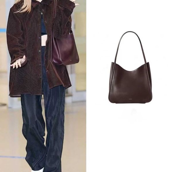 

rose park style the row underarm bag symmetric tote genuine leather one shoulder women's fashion leisure handbags 4wr8
