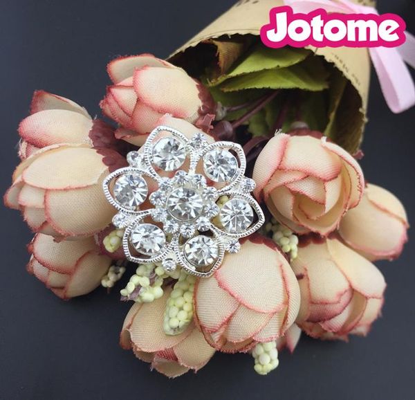 

30mm new style diy flatback diamond alloy rhinestones button brooch flower spark jewelry accessory no hole for sewing7639357, Gray