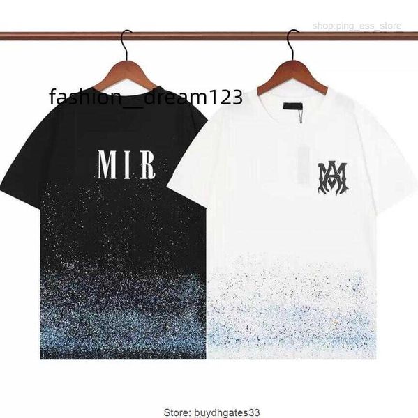 

loose amirly tee t shirt short men's t-shirts graffiti summer letter quality designer crewneck men print hip hop epm0, White;black
