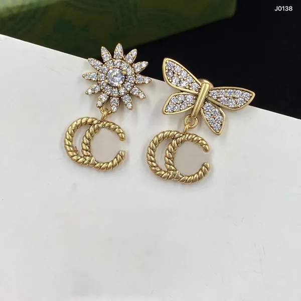 

Designer Earrings Letter charm for Women Jewelry Fashion 18k Double Letter Vintage Earrings Party Gift 18 Styles