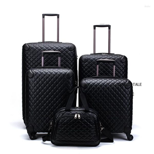 

suitcases carrylove 16"20"24"28" inch women cabin hand luggage spinner leather travel trolley suitcase set on wheels