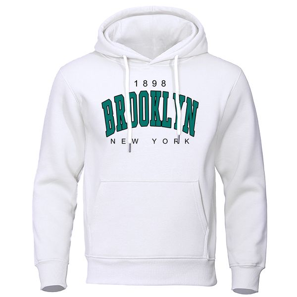 

mens hoodies sweatshirts 1898 brooklyn york printed mens hoody creativity crewneck clothing fashion oversize sweatshirt fashio crewneck hood, Black