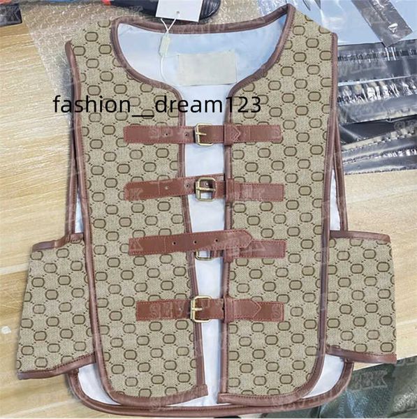 

letters knight vest jacket for women design sleeveless coats lady fashion designers vests coat, Black;brown