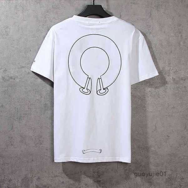 

men's t-shirts luxury fashion t shirt ch brand chromes tees designer women sanskrit couple t-shirt sweatshirt horseshoe flower heart rz, White