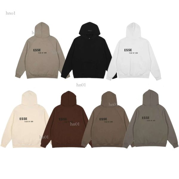 

ess designer warm hoody version pull-over hoodie mens women designers hoodies winter warm man clothing long sleeve pullover f5, Black