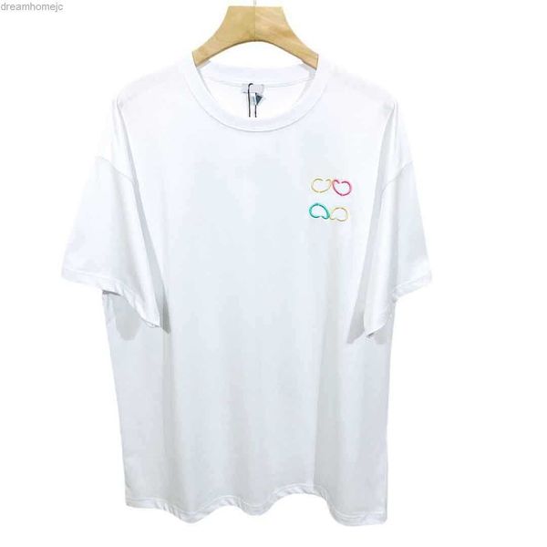 

2023 new t-shirt mens print short sleeve summer pullover cotton loose men tshirt women sports tee, White;black