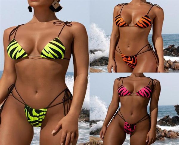 

swimsuit 2019 new flame print bandage bikini women271s03405756, White;black