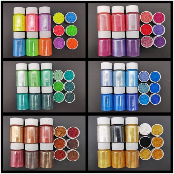 

nail glitter 60colors natural mineral mica pigment soap dyes nail art diyeyeshadow mica powder fluffy crystal slime mica pigment 230729, Silver;gold