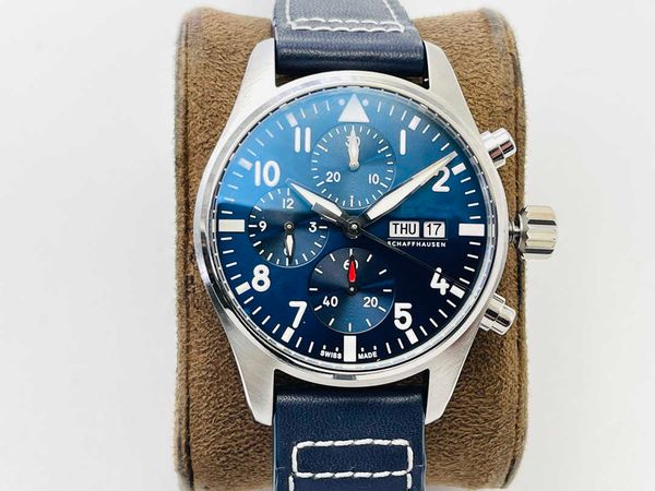 

designer wristwatch superb shoppe quality pilot watch for men iw388101/iw388103 41mm superclone full functionality chronograph date day uhr, Slivery;brown