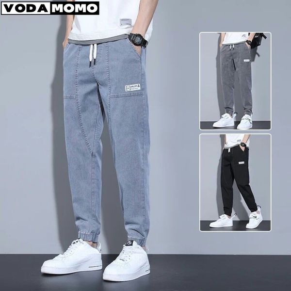 

mens jeans korean version of the spring loose type bunched feet leisure fashion nine points pants jeans jeans for men pants 230729, Blue