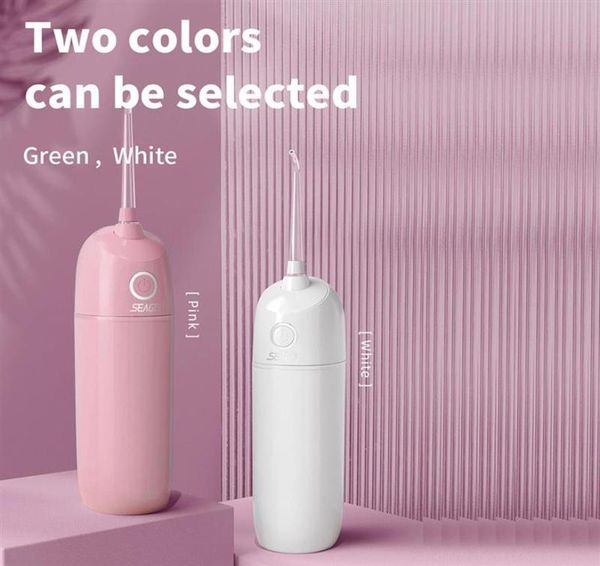 

epacket seago portable oral irrigator dental water flosser usb rechargeable 5 jet nozzles 190ml vacuum tank waterproof teeth clean5838233