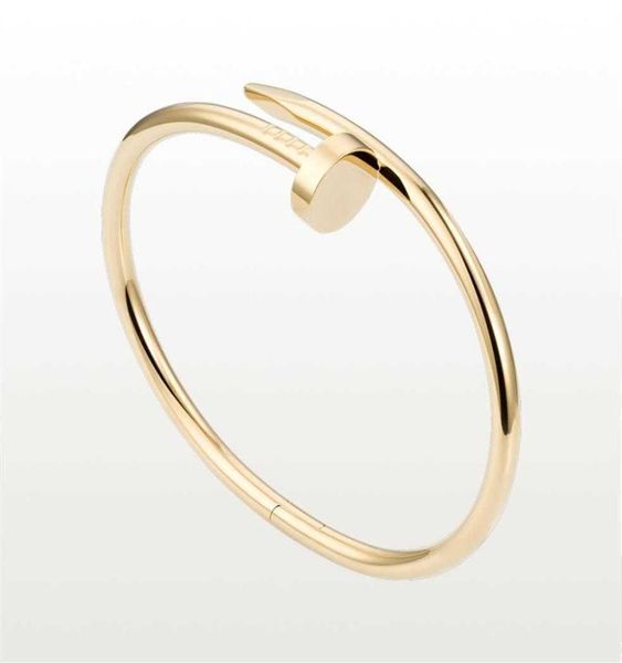 

charm bracelets nail bracelet designer luxury jewelry for women bangle titanium steel alloy goldplated process never fade not all8797991, Golden;silver