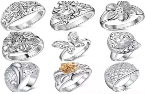 

band rings 925 silver jewelry mixed style 925 sterling silver flower finger ring fashion jewelry new design christmas gift for wom2935918