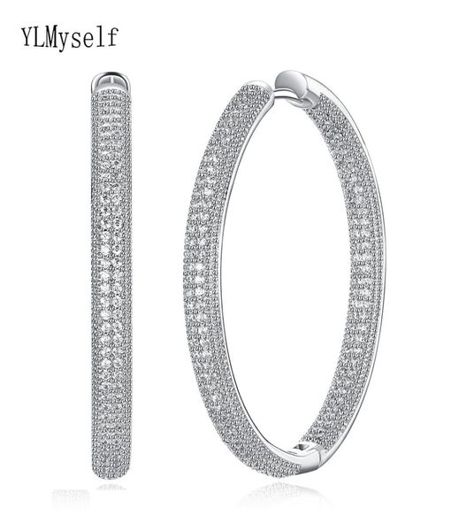 

4cm diameter large hoop earrings white jewelry classic jewellery fast women big circle earring t1906258427506, Golden;silver