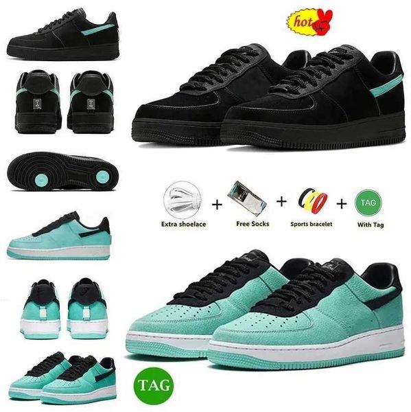 

new 1837 mens designer one casual shoes sneaker black blue multi color dz1382-001 platform shoe men women ones tiffany airforce 1 af1 low tr