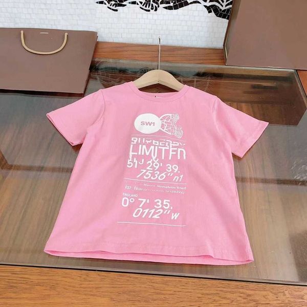 

sets t-shirts kid clothing designer t shirt baby clothes kids tshirt luxury girl boy short-sleeve 100% cotton letter tags pink, White