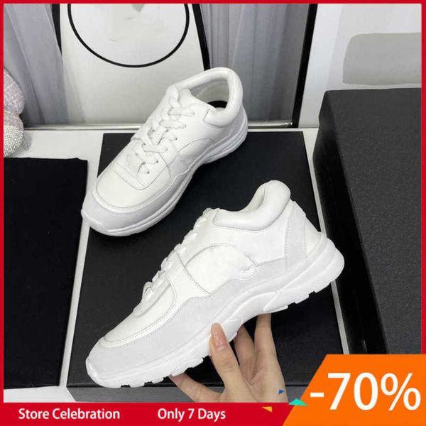 

channel shoes sandals designer running shoes fashion channel sneakers women luxury lace-up sports shoe casual trainers classic sneaker woman, Black