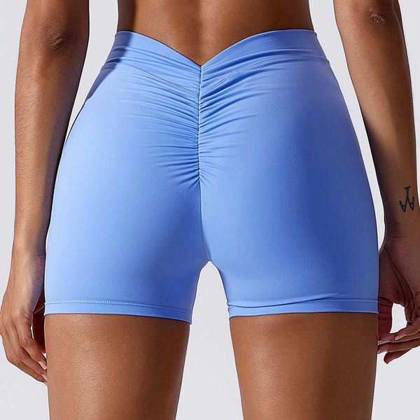 

lulu v back yoga shorts for women workout gym push up shorts scrunch butt sport short fitness tights cycling shorts activewear