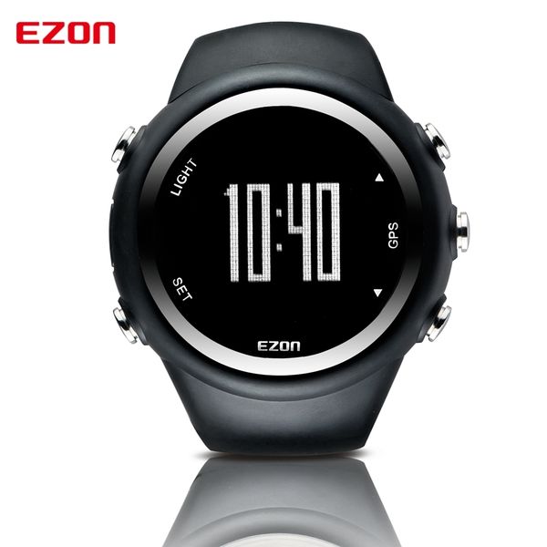 

other watches brand ezon t031 rechargeable gps timing watch running fitness sports calories counter distance pace 50m waterproof 230729, Slivery;black