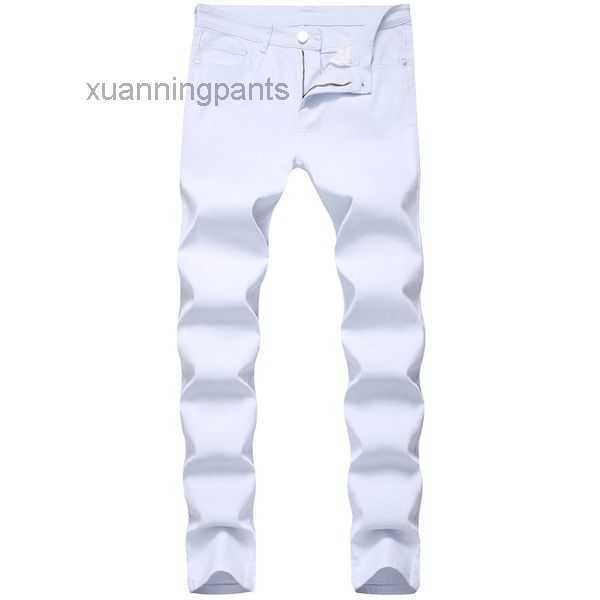 

men's ripped skinny jeans slim moto biker causal denim pants hip men ppug, Blue