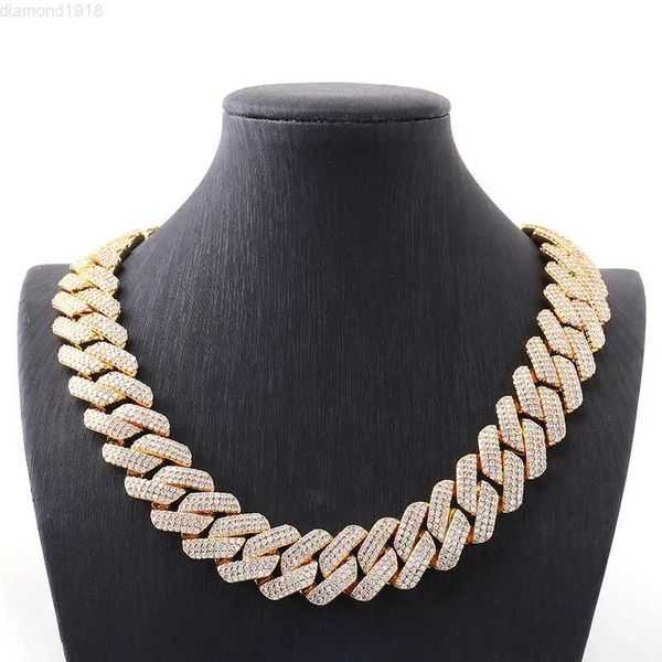 

hip hop luxury iced out bling moissanite cuban silver jewelry 925 silver necklace diamond cuban link men fashion chains
