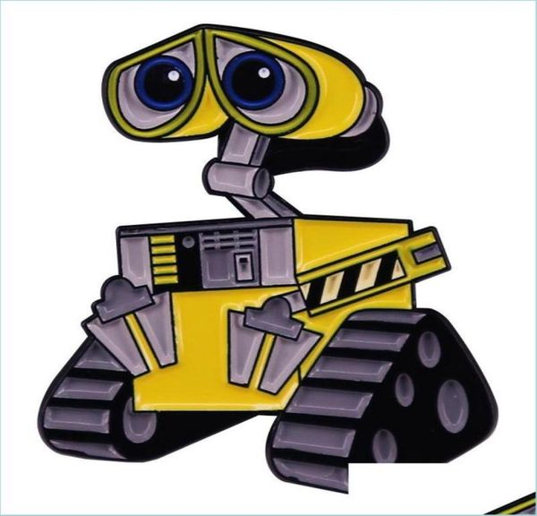 

pins brooches cute robot wallle enamel lapel pin cartoon science fiction film badge brooch backpack decoration jewelry drop deliv8434101, Gray