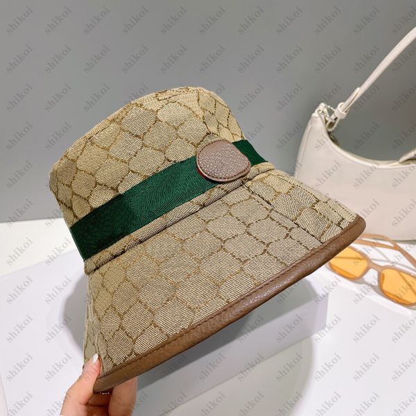 

Bucket Hat luxury designer caps fisherman double side wear summer travel essential fashion Wide Brim Hats versatile sunshade for men women good nice, Beige