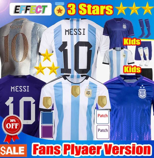 

3 star argentina soccer jersey player fans version 24 23 football shirts 2023 messis j.alvarez de paul national team mbappe griezmann giroud, Gray