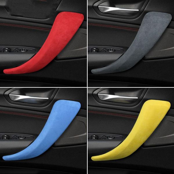 

alcantara wrap car interior door armrest panel cover door handle abs trim for bmw f21 f22 f23 2012-2019 1 series accessories2582