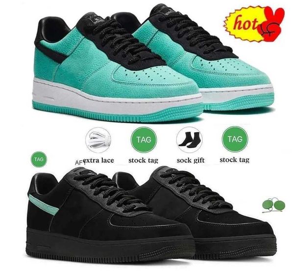 

new tiffany airforce 1 1837 shoes black multi color running shoes dz1382-001 sneakers for men and women trainers 36-45