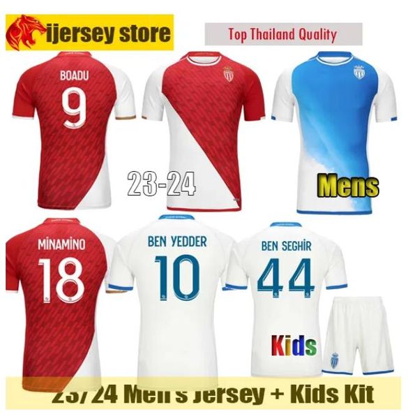 

23 24 as monaco soccer jerseys ben yedder 2023 2024 jean lucas boadu golovin minamino fofana football shirt gelson.m camara disasi embolo me, Black;yellow