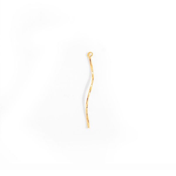 

wholesale gold plated metal tassel dangle earring pendant, wavy line pendant, 1x42mm, diy jewelry making supplies, Bronze;silver