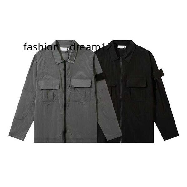 

toney brand jackets coat metal nylon functional shirt double pocket jacket reflective sun protection windbreaker jacket men size m-2xl, Black;brown