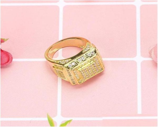 

cluster rings jewelry classical diamonds men ring punk designer wedding red fl white crystyle rock luxury trendy retro male 3364 d1523332, Golden;silver