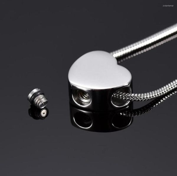 

chains ijd9942 engravable blank little heart cremation urn charm neckalce high polished stainless steel memorial jewelry for ash9462037, Silver