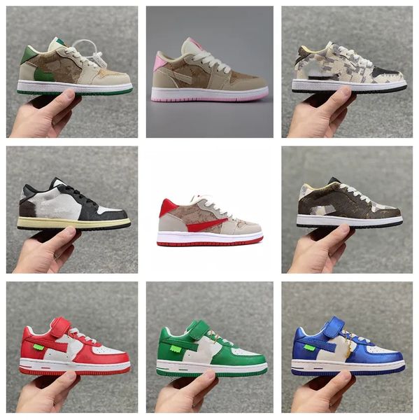 

kids sneaker low cut collaboration fragments military blue ts scotts 1s light smoke grey retros shattered backboard j i infant toddler dark, Black