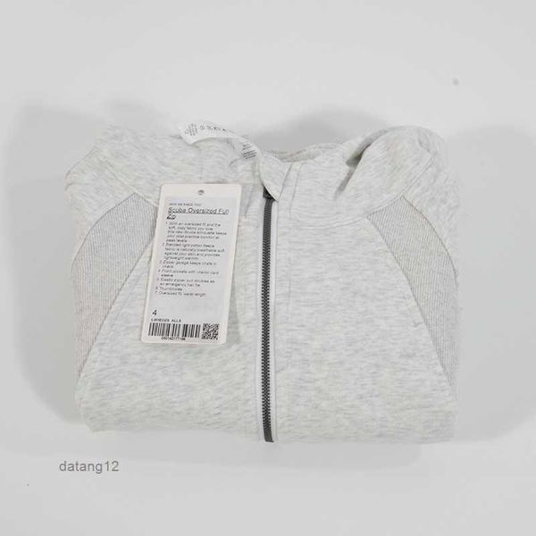 

lu-05 yoga suit jacket autumn and winter plush women's sports loop thick loose casual sweater short fitness 6 qav9, Black;brown