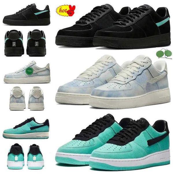 

2023 designer airforce 1 one low men women running shoes sneakers af1 tiffany blue black multi color dz1382-001 mens trainers sports platfor