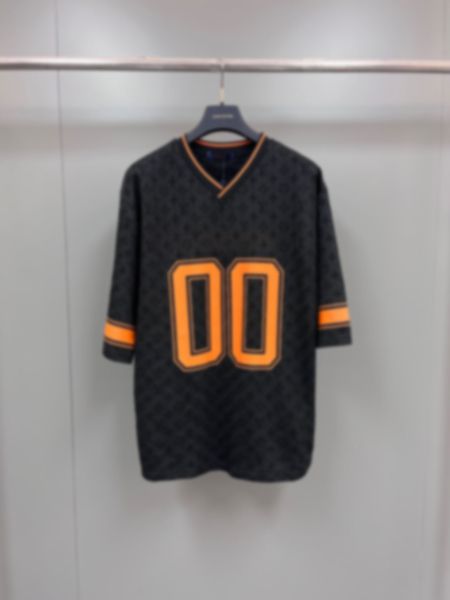 

2023 latest v-neck rugby-inspired breathable short sleeve t-shirt", White;black