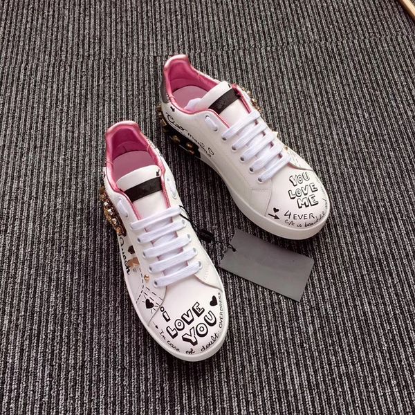 

casual shoes women travel leather lace-up sneaker cowhide fashion lady flat designer running trainers letters woman shoe 0725, Black