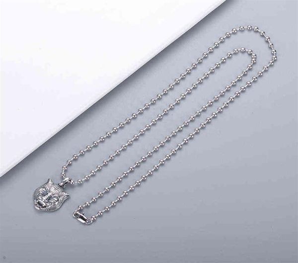 

silver plated necklace fashion necklace domineering personality tiger head necklace jewelry supply whole326e2834599